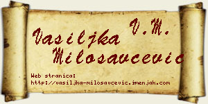 Vasiljka Milosavčević vizit kartica